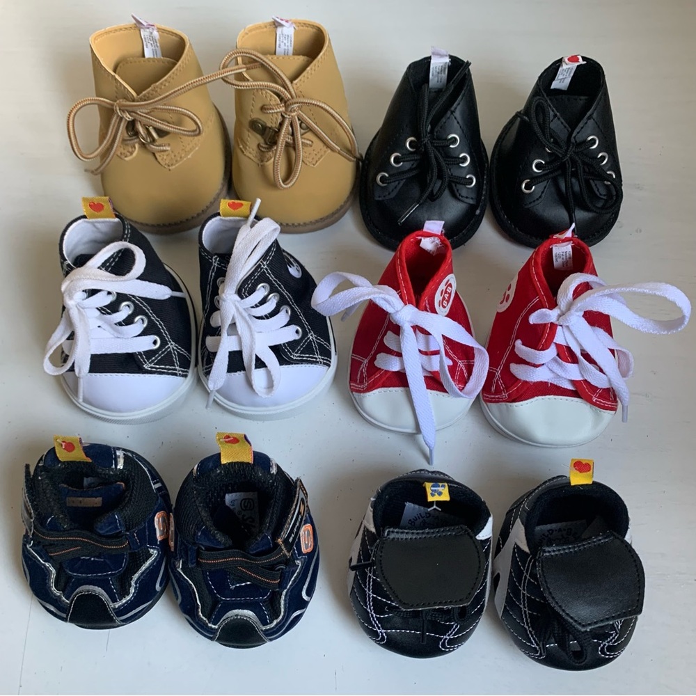 Build A Bear BABW Shoes Lot of 6 Pairs